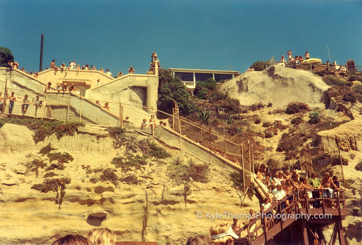 Scene from the 1975 Stonesteps Surfing Contest