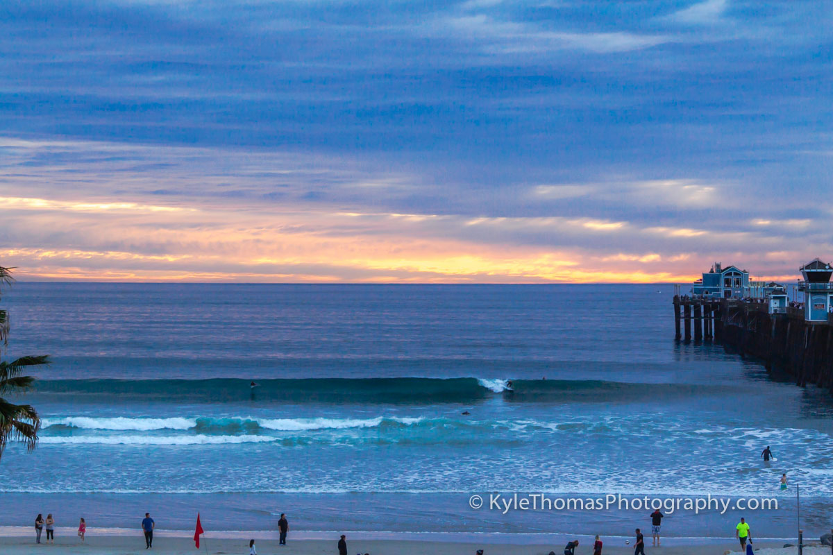Beach Pier Sunset Oceanside CA