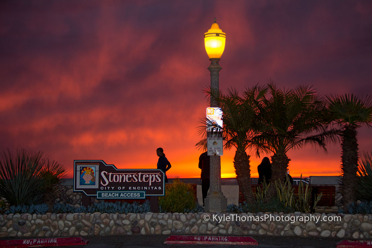 Stonesteps-Beach-Encinitas-CA-Sunset