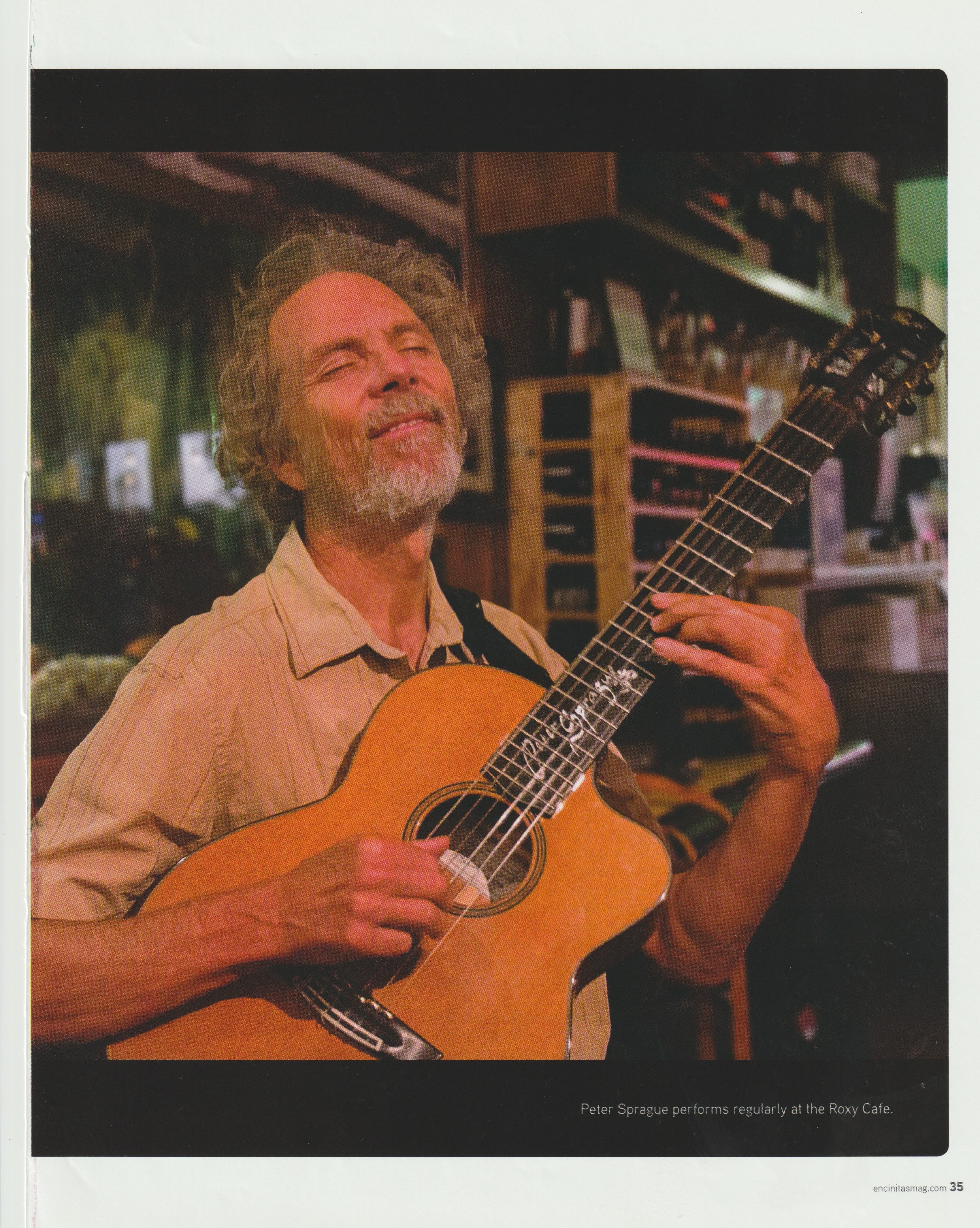 Peter Sprague, as it ran in Encinitas Magazine, page 35