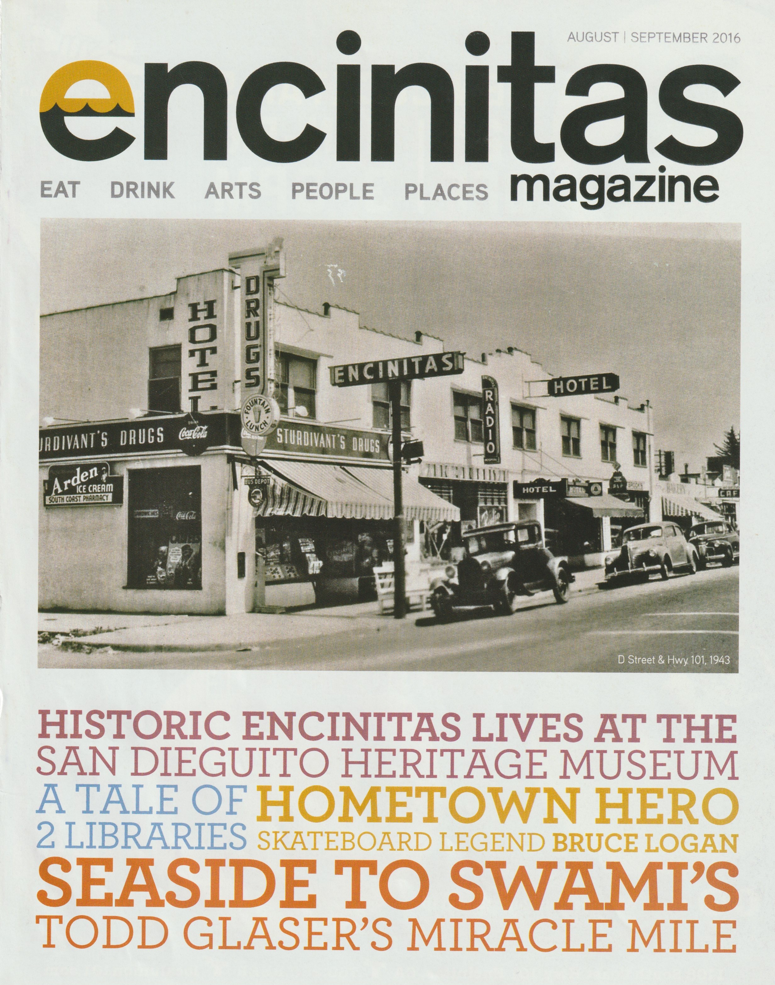 Cover of Encinitas Magazine, August | September 2016