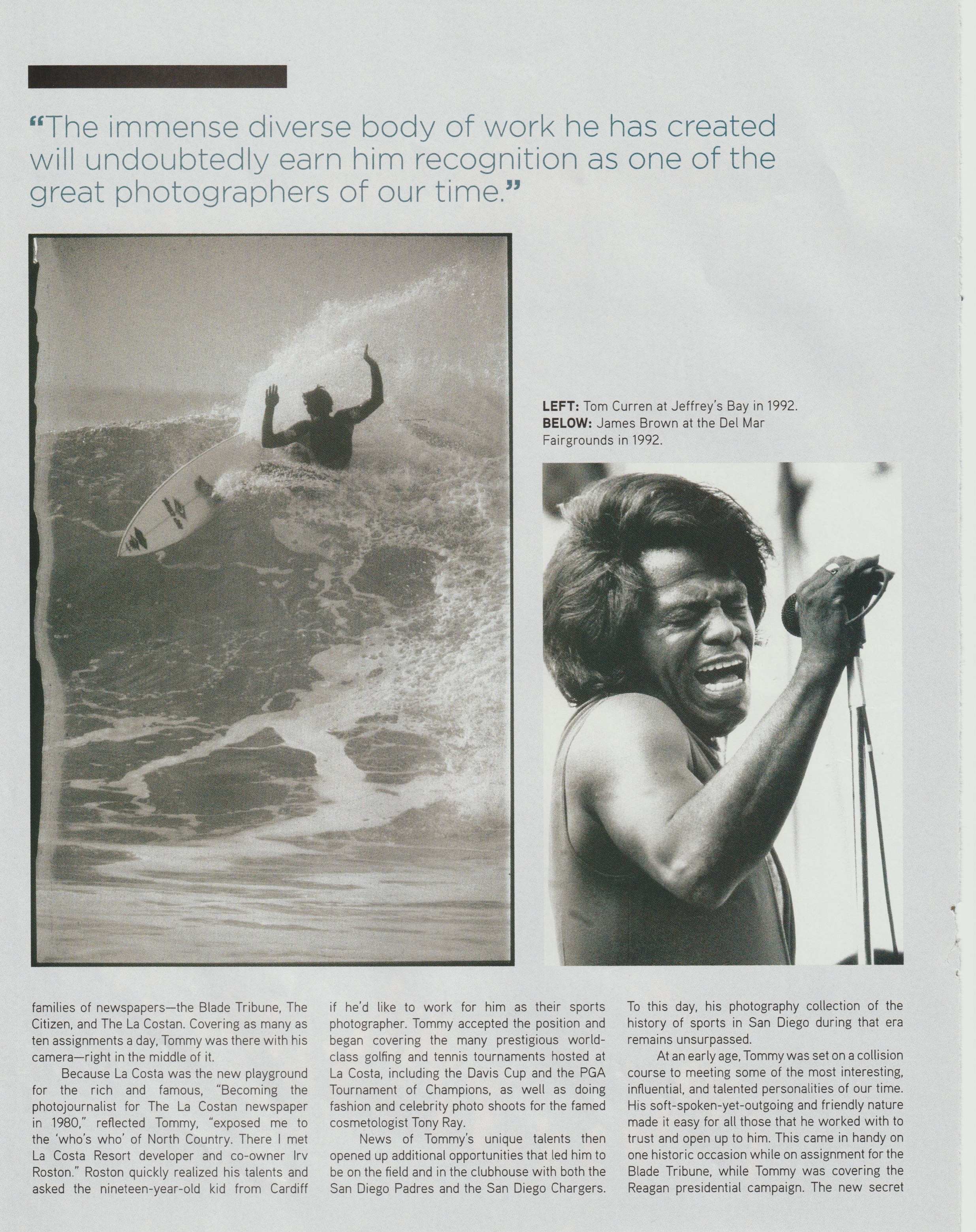 The Amazing Life of Thomas DeSoto, as it ran in Encinitas Magazine, page 20